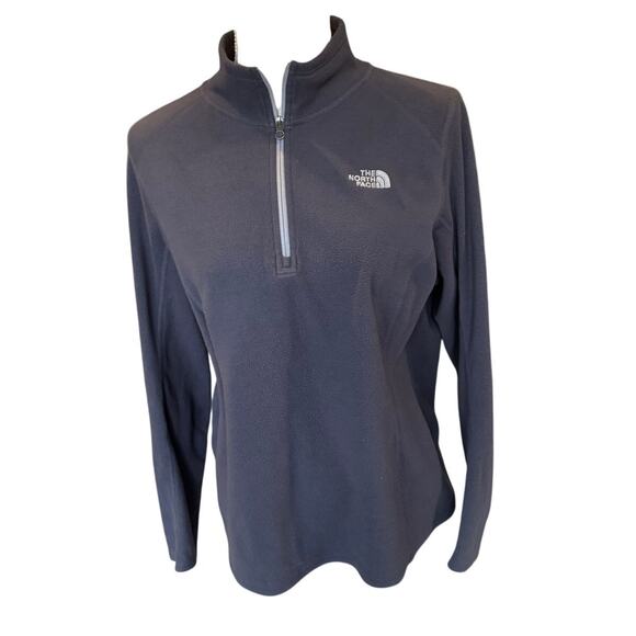 Women's North Face Quarter Zip Fleece. Size XL.   Grey Blue color - Picture 1 of 8